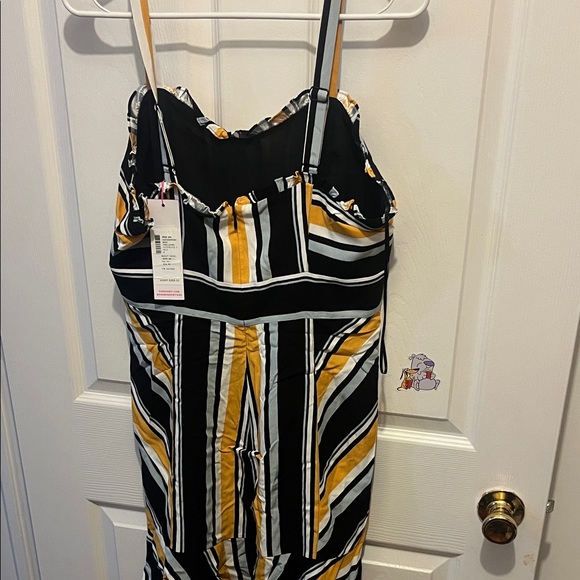 Striped Black and Yellow Dress - Picture 6 of 6